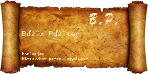 Búz Péter névjegykártya